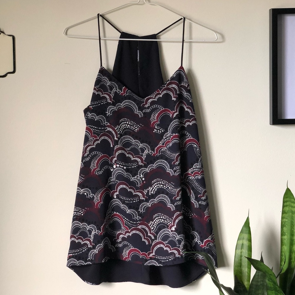 Express reversible ‘Barcelona’ Cami - size Small - double layer patterned top
